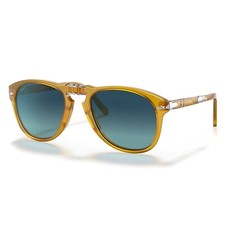 Occhiali da sole Persol Steve Mcqueen 714SM 204/S3 giallo opale blu polarizzati