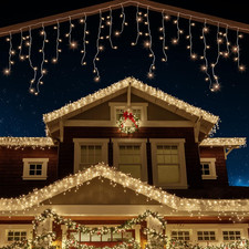 Luci natale esterno cascata - luci,