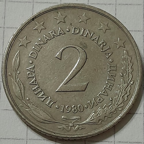Jugoslavia 1980 dinara - 2, dinara-spl
