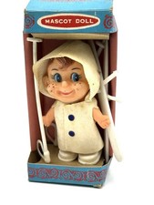 Vintage Mascot Doll Rubber Face Miniature New Old Stock # NIB GL