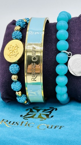 Bracciale rustico turchese oro - bracciale,