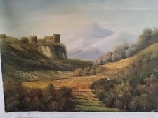 Quadro Dipinto A Mano paesaggio Olio Su Tela di cotone 50x70 cm n12