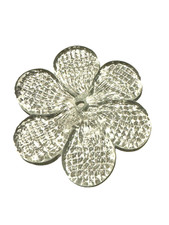 FIORE PIATTO IN VETRO DI