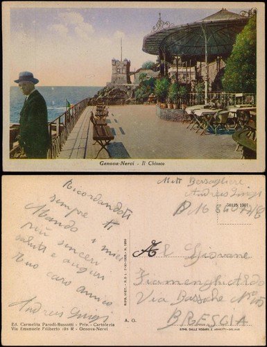 Cartolina nervi genova - cartolina,