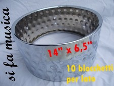 Fusto in metallo cromato 14" x