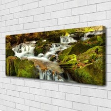 Moderni Astratti 125x50 Quadro Stampa su Tela Canvas Cascata Rocce Natura