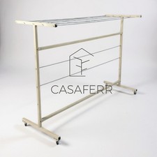 Stendino con Ruote per Esterno Verniciato - Stendibiancheria color Avorio