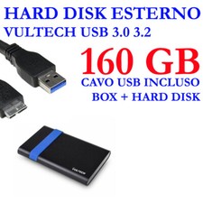 HDD HARD DISK ESTERNO 160GB 2,5" USB 3.0 VULTECH DATI VIDEO FOTO