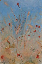 Grano e papaveri - Dipinto