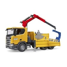 Bruder BRD03551 Scania Super 560R Camion Ribaltabile con Gru e Pallet