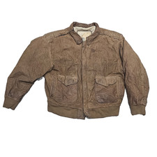 Giacca Bomber Pelle Vintage Global Identity G-III Marrone Grande Pilota Aviatore