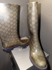 Stivali Gucci in gomma blu