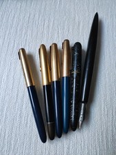 6 PENNE STILOGRAFICHE LOTTO  3 PARKER 51 /AURORA 88/EVEREST E ALTRA