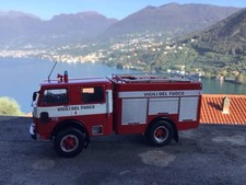 Vigili del Fuoco Camion Epoca Om 150 Serie II 1980 Vintage Die Cast Model 1/43