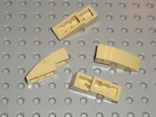 Lego tan slope brick - tan,