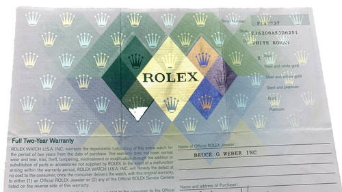 Rolex watch document paper - watch,