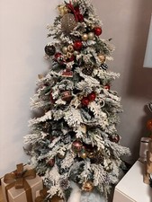 albero di natale innevato 180cm