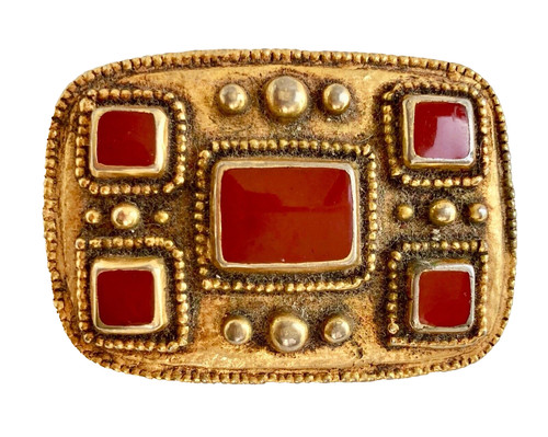 Broche moderniste signée - ,