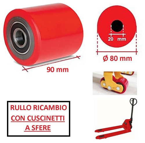 Ruota rullo con cuscinetti - ruota,