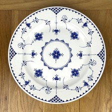 Piatto da portata grande rotondo 12” vintage Furnivals blu Danimarca #2