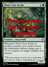 MTG 4x THREE TREE SCRIBE EXC - SCRIBA DI TRE ALBERI 199 - BLB - MAGIC