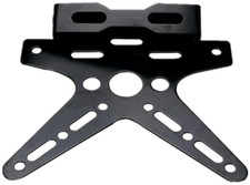 PORTA TARGA UNIVERSALE NERO MOTO SCOOTER ENDURO CROSS SUPPORTO STAFFA REGOLABILE