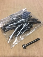 VITE ACCIAIO INOX 5,5x40 PER LEGNO PLASTICA TESTA ESAGONALE FLANGIATO 20PZ