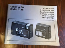 Manuale Istruzioni Fotografia Vintage Rollei A26 C26 multilingue