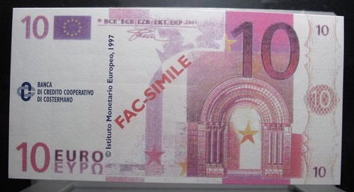 Banconota euro fac simile - banconota,