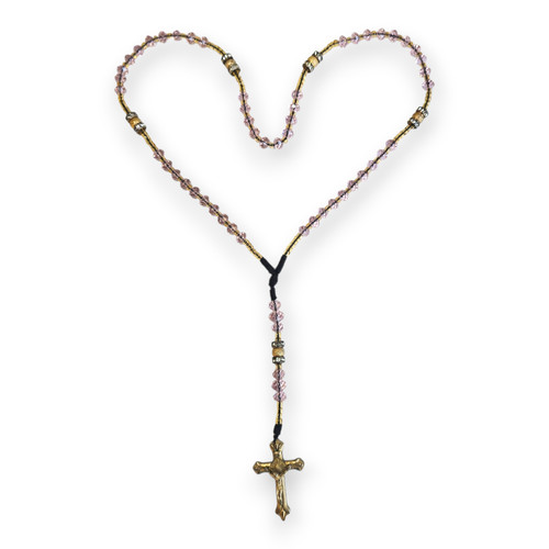 Collana rosario cristallo rosa