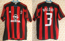 Maillot Milan Ac Opel Meriva 2003 2004 Adidas Maldini #3 Vintage Shirt - M