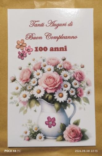 Cartolina biglietto auguri 100 - cartolina/biglietto,