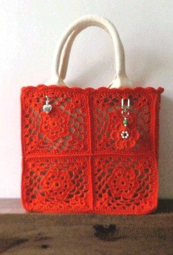 Borsa donna uncinetto granny - borsa,