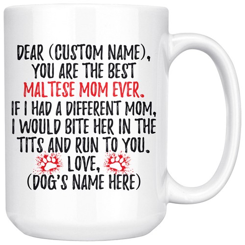 Tazza mamma cane - cane, maltese
