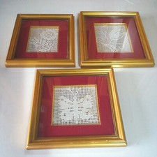 Tris Quadri Uncinetto