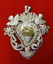 ? RARA E ANTICA RELIQUIA EX VOTO GRAZIA RICEVUTA IN ARGENTO EPOCA 1800 -1099-