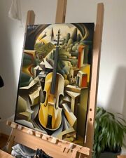 Quadro Allegoria della Vanità Italiano con COA - Tela incorniciata 40X30cm firmato violino