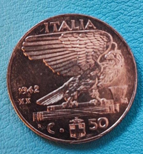 Moneta regno italia 50 - regno, d'italia