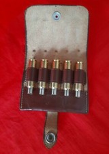 Caccia/Sniper Porta cartucce in cuoio per MULTICALIBRO vintage