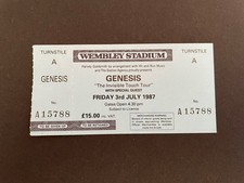 Genesis  Ticket Wembley Stadium 1987 Complete