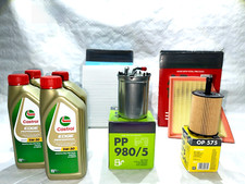 KIT TAGLIANDO VW VOLKSWAGEN POLO 9N 1.4 TDI DAL 2001 AL 2009 CASTROL 5W30+FILTRI