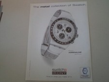 advertising Pubblicità 1998 OROLOGIO SWATCH IRONY CHRONO ADRENALINE