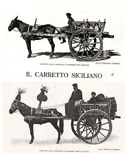 ARTICOLO 1926 CARRO CARRETTO SICILIANO MONREALE CATANIA PALERMO R.LOJACONO ARTE
