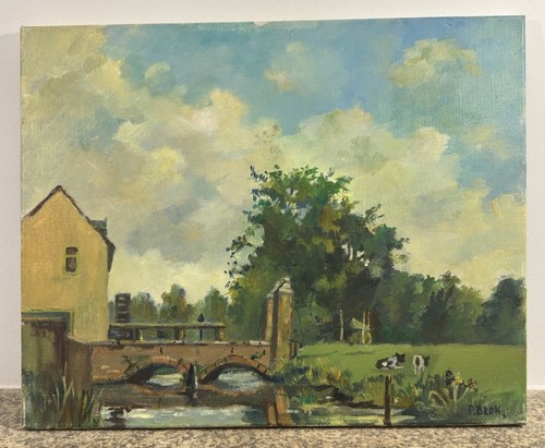 Paesaggio olio tela firmato - paesaggio,