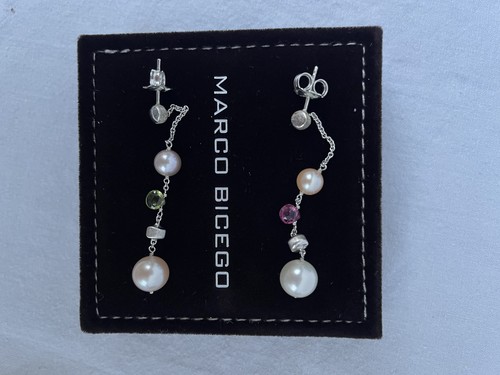 Orecchini oro bianco - oro, marco