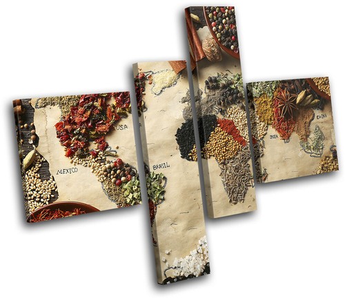 Spices world map - spices, food