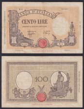 Banconota Italia 100 lire Grande "B" 1942 P.-59 BB/VF