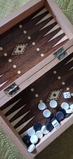  Backgammon Anni 70 box pieghevole legno con pedine