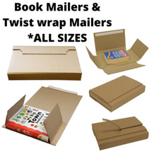 PACCHETTI POSTALI MAILER TWIST WRAPS BOOK MAILER - ENTRAMBE LE OPZIONI TUTTE LE MISURE 