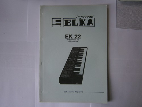 Elka ek22 service - service, manual